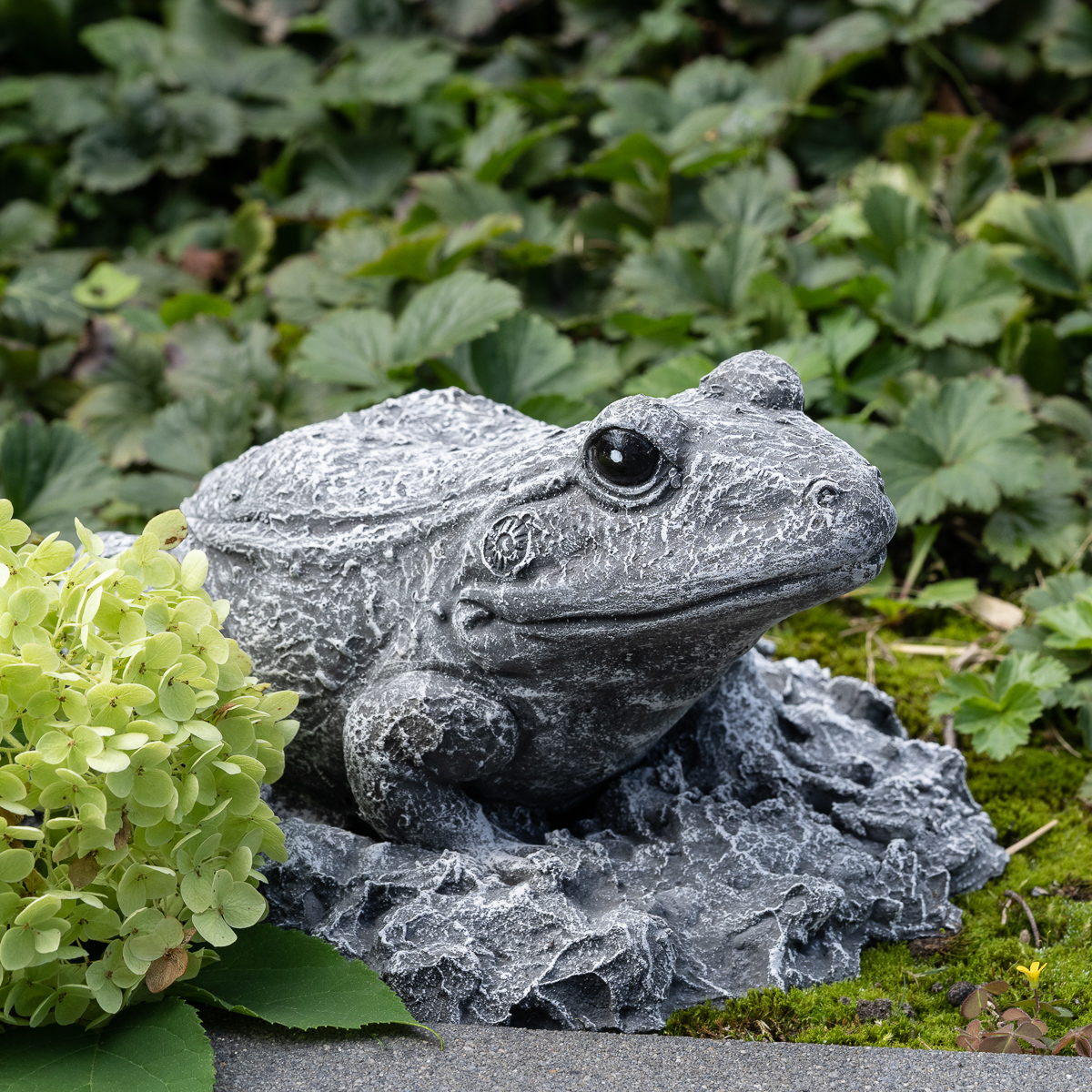 Frosch groß | Steinguss, grau | H 15 cm x T 25 cm
