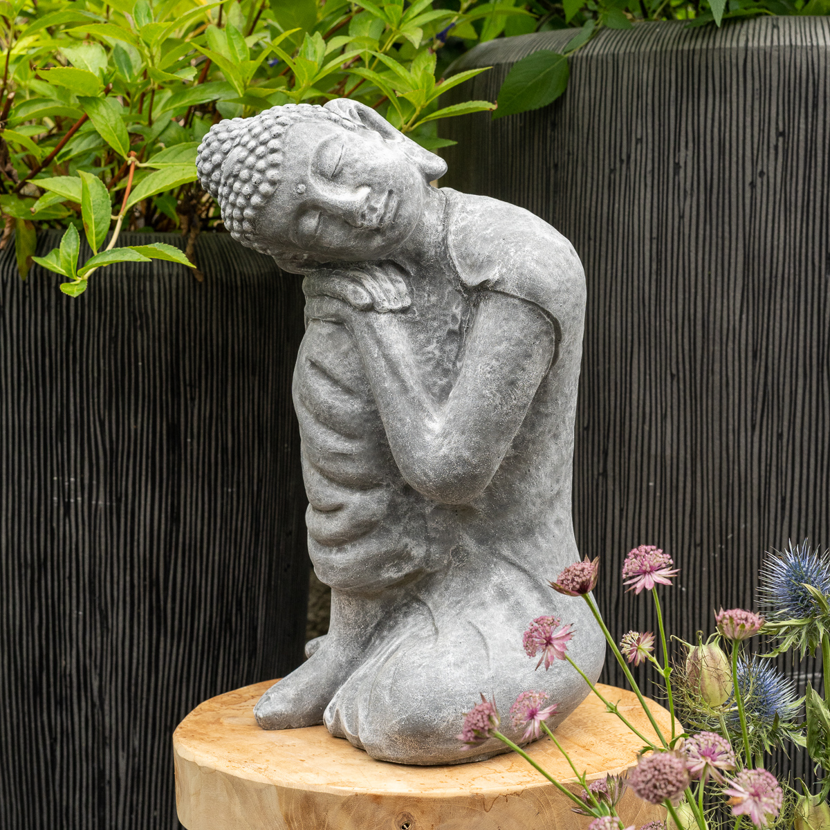 Buddha Shiva 2 groß | Steinguss, grau | H 36cm x T 22cm