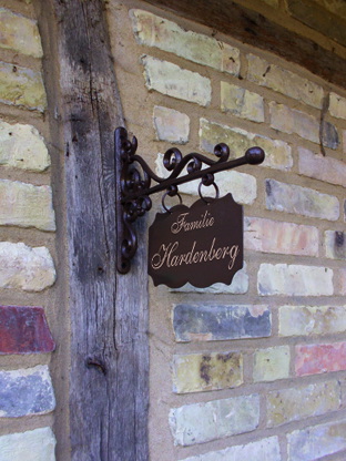 Hausschild Hausnummer Ladenschild Namenschild, Tür Schild 30x19 Hardenberg eckig