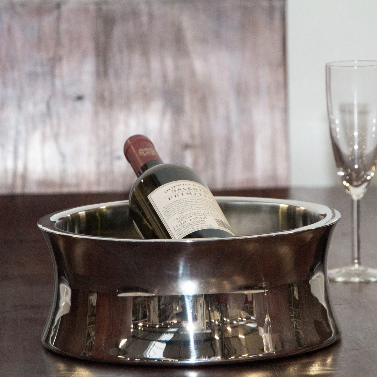 Flaschenkühler, M, Sektkühler, Eiseimer, Eisbehälter, Edelstahl, Spiegel-Optik