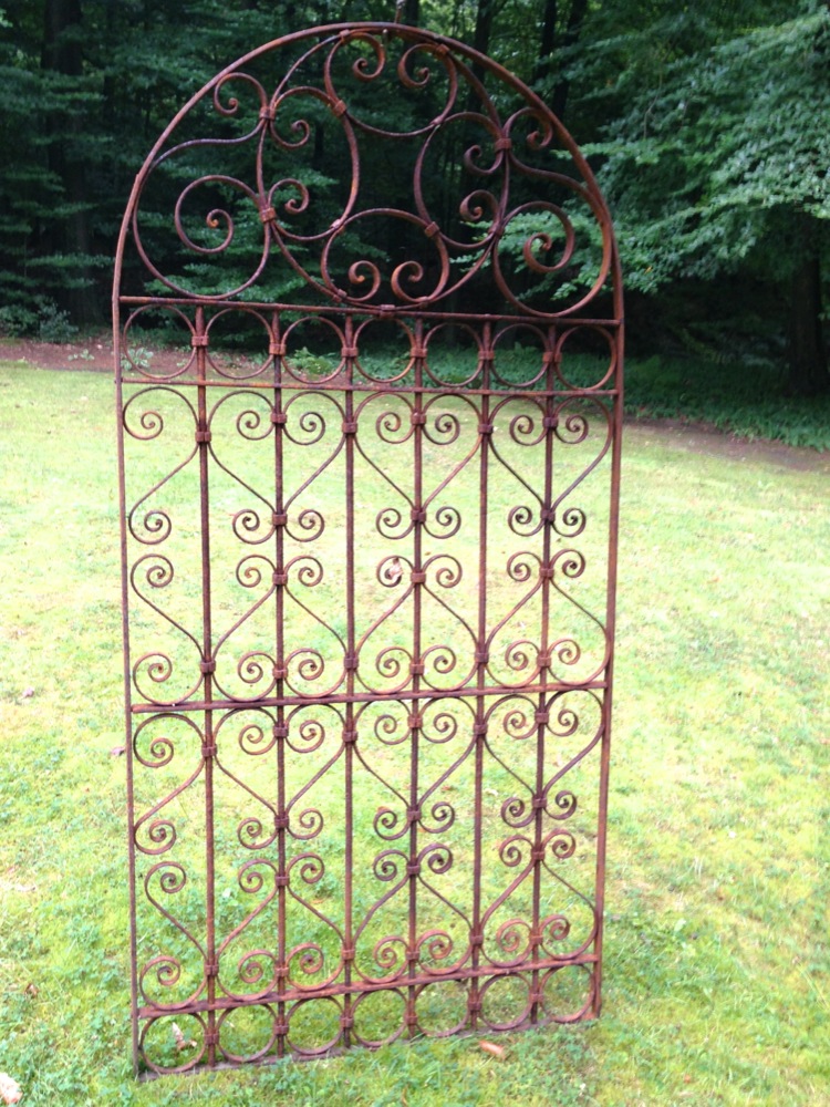 Gartentor mit Rundbogen - Eisen Tor wie antik, Gartenpforte Eisentor 180x90