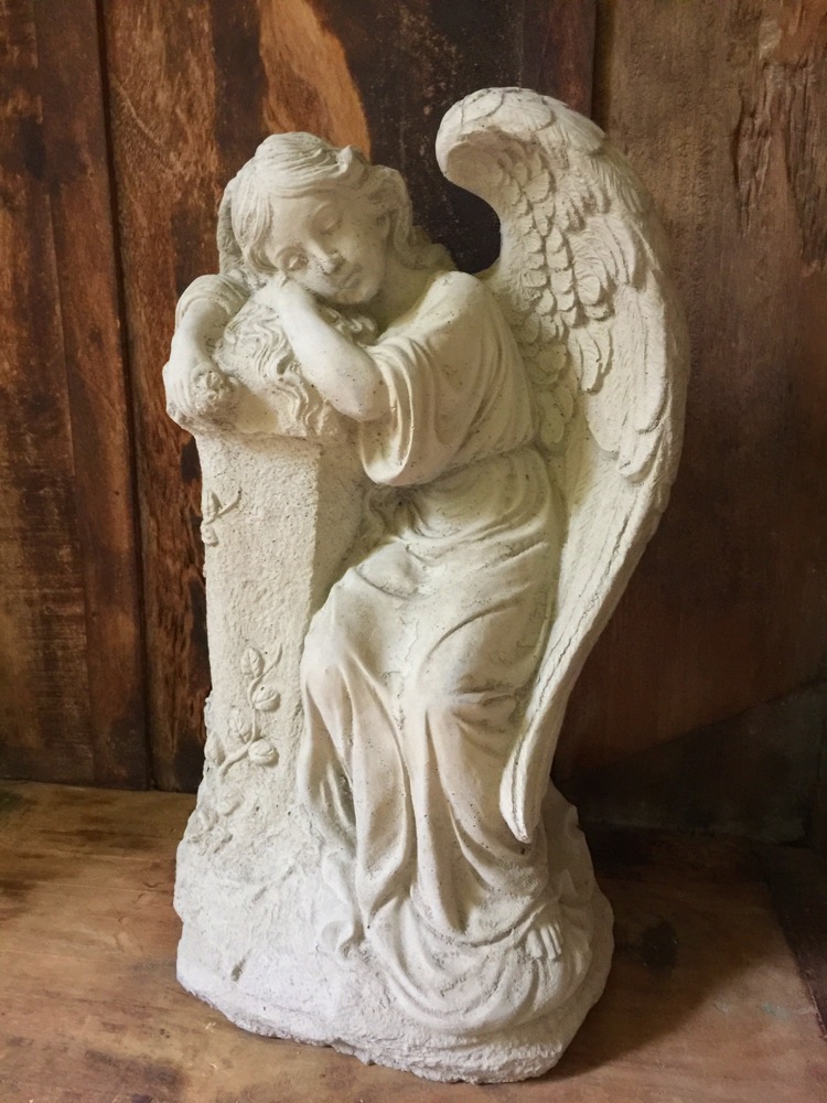 Engel Grabschmuck - Dekoration Grab Steinfiguren Garten Statuen - Devotionalien