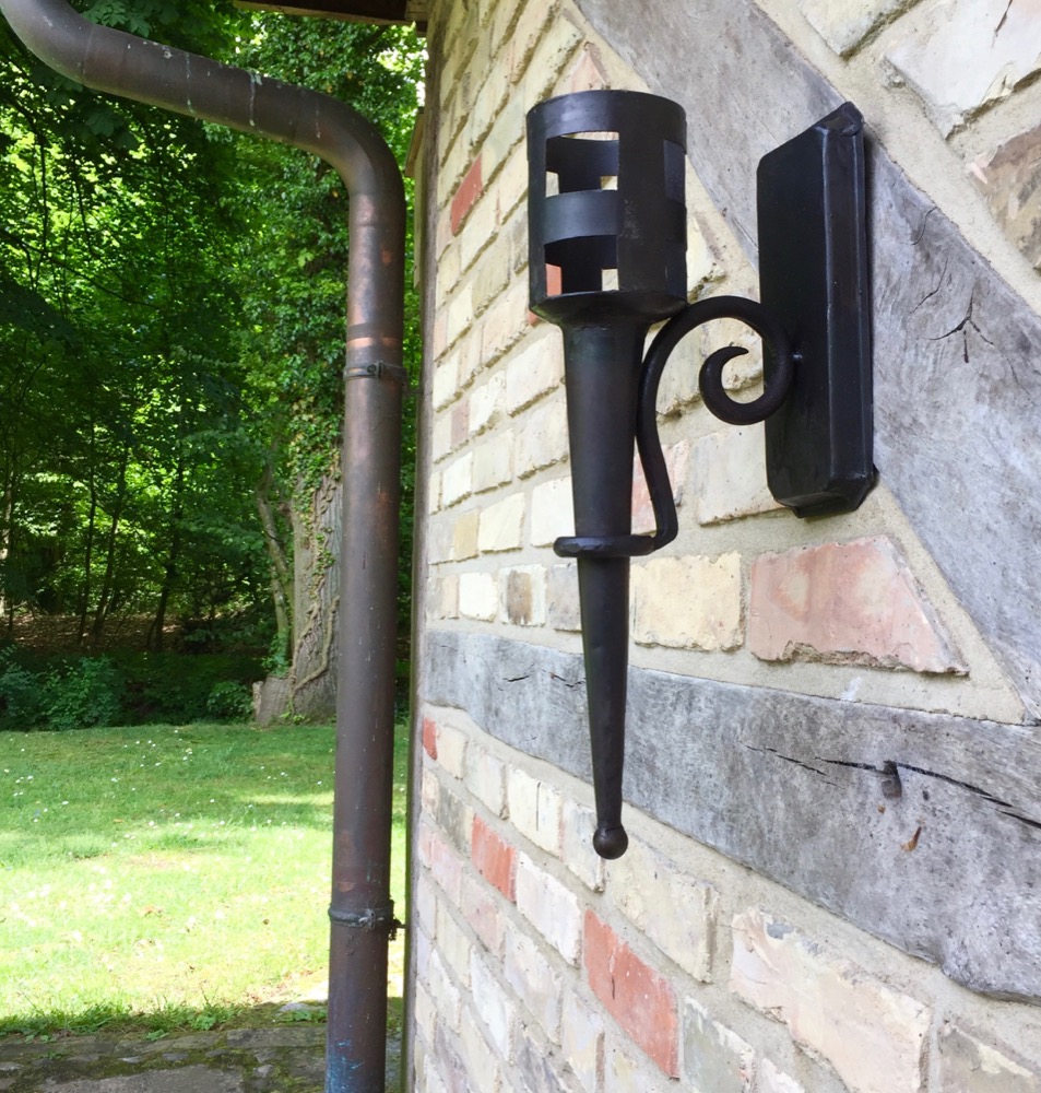 Hauswand Kerzenhalter Fackel - Wandfackel Burgfackel Kerzenleuchter Gastronomie