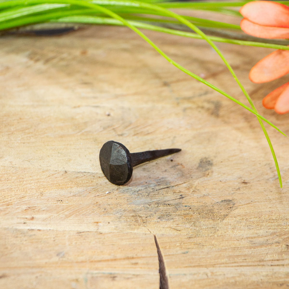 Antik Nagel, geschwärzt, geschmiedet, Ziernägel, Schmiedenägel-18 mm Kopf