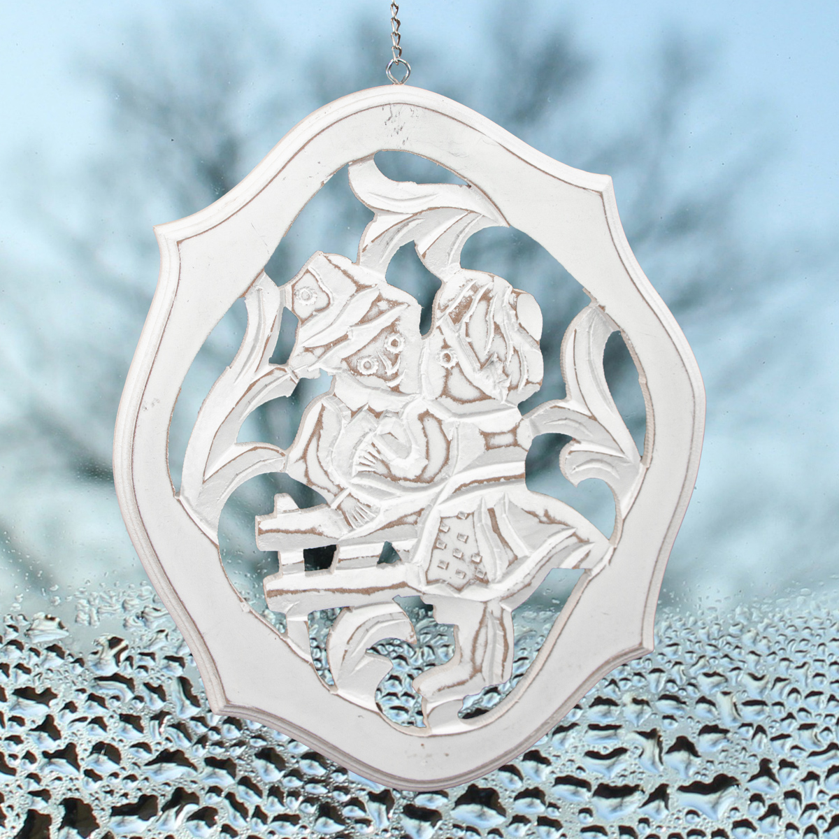 Fensterschmuck, Klein, Kinder, Holz, Weiß, Dekoration, Deko, Chabby Chic