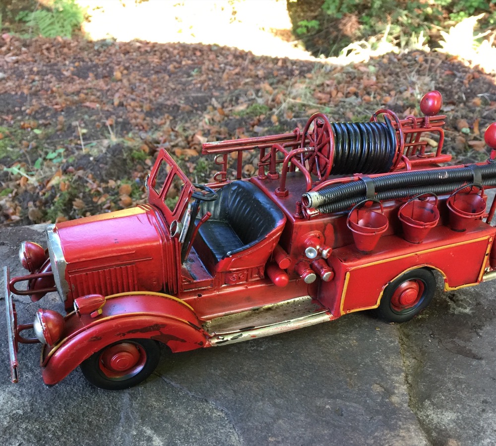 Feuerwehrwagen Blechauto Oldtimer Löschzug Schreibtisch-Dekoration - Feuerwehr