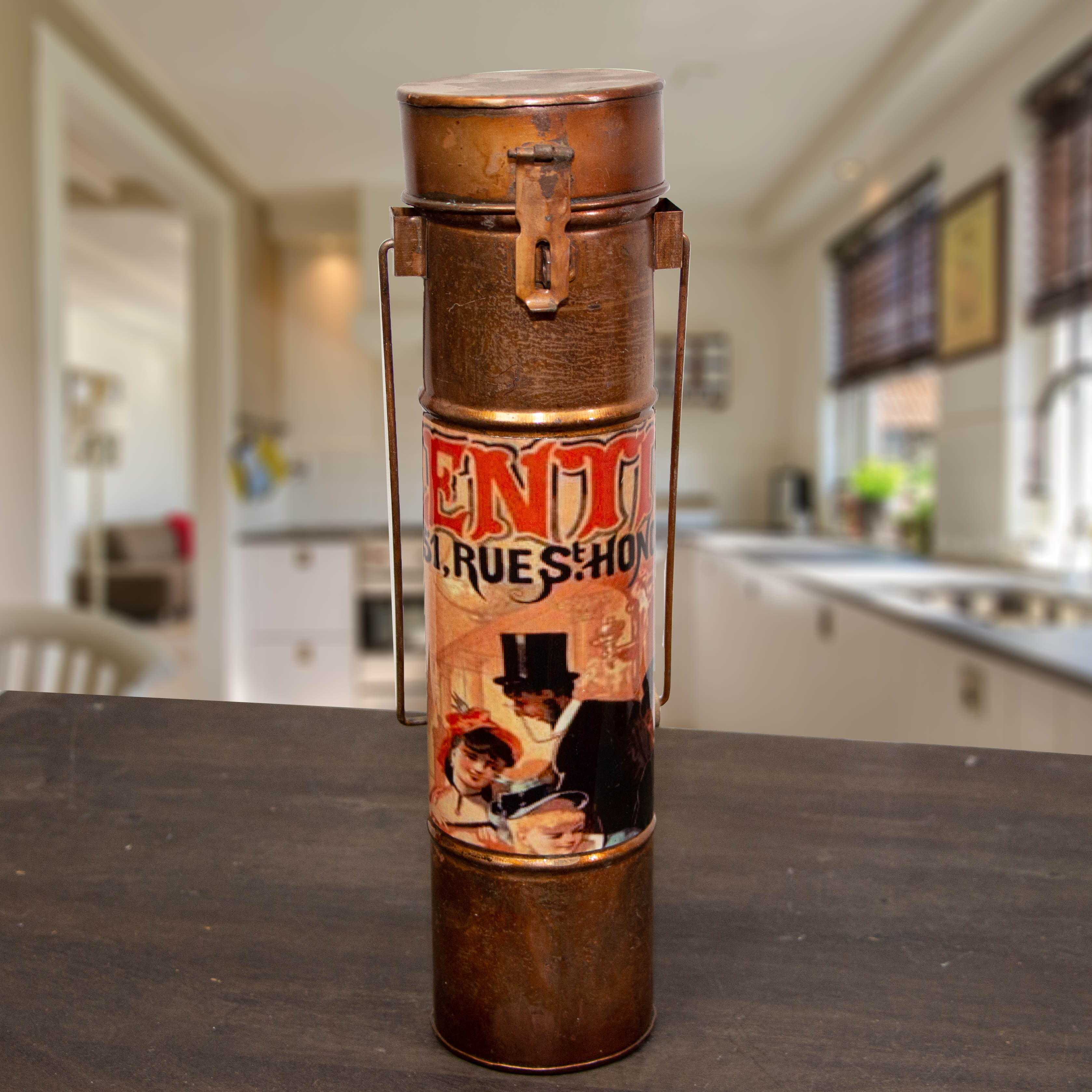 Aufbewahrungsdose für Flaschen, Braun, Eisen, Dose, Dekoration