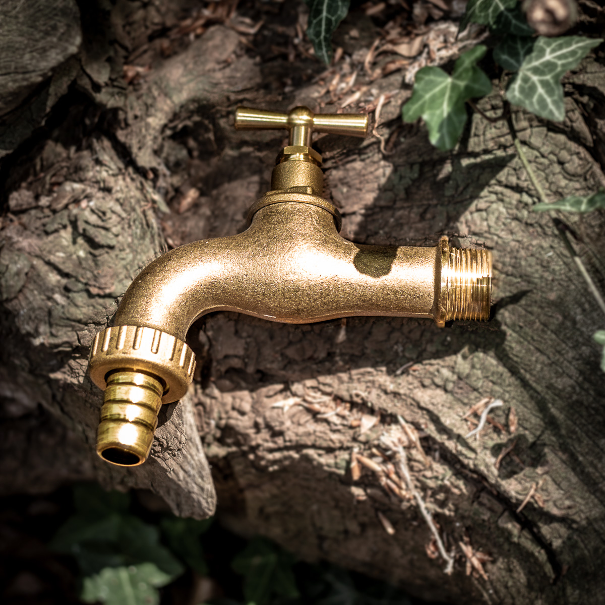 Messing- Wasserhahn, Ventilhahn für Garten, Auslaufhahn, Auslaufventiel 3/4'