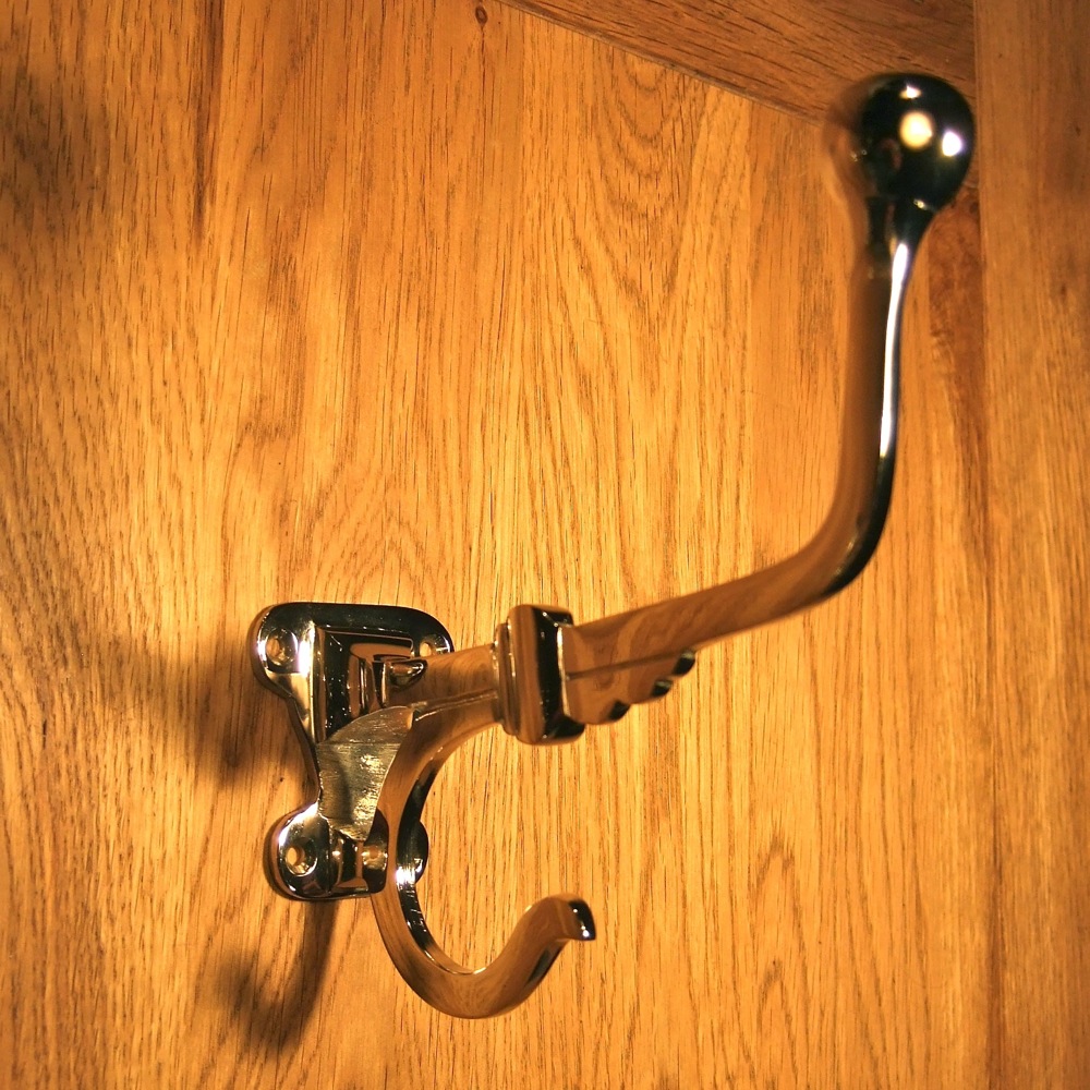Garderobenhaken Nickel - Klassik, wie antik für stilechte 30iger Jahre Garderobe