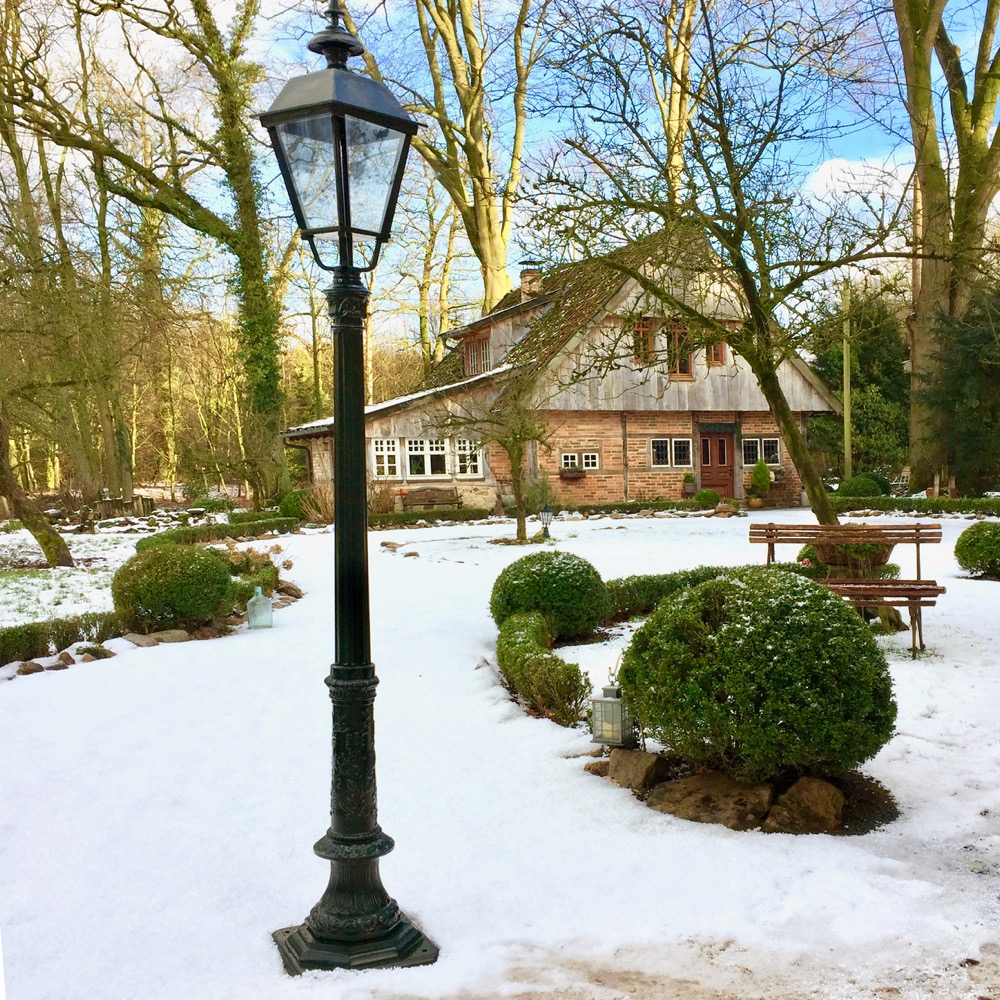 Aussenlampen Garten Nostalgie Leuchten Lampen Parklaternen Weg Retro - H.235 cm