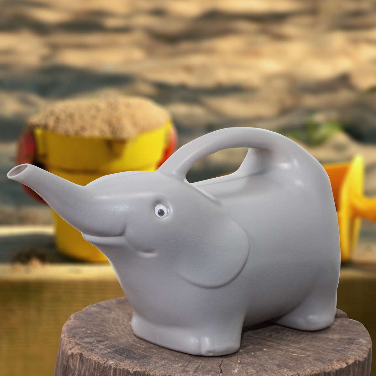 Babar der Elefant als Kindergießkanne, Blumengießkanne, Kanne für Sandkasten