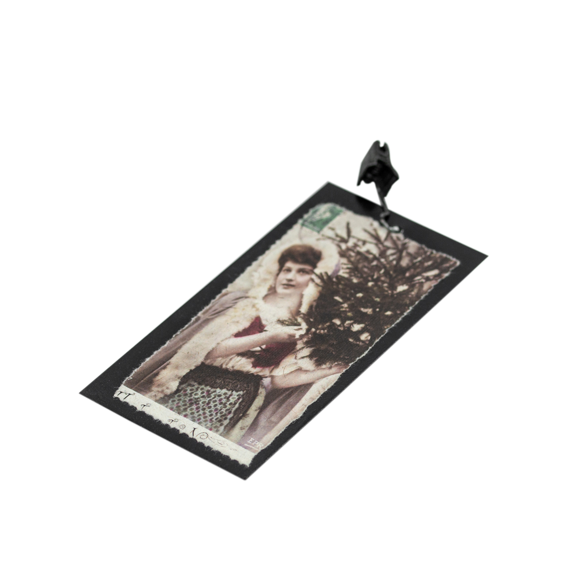 Metallschild, Frau 1, Dekoration, wie antikes Motiv