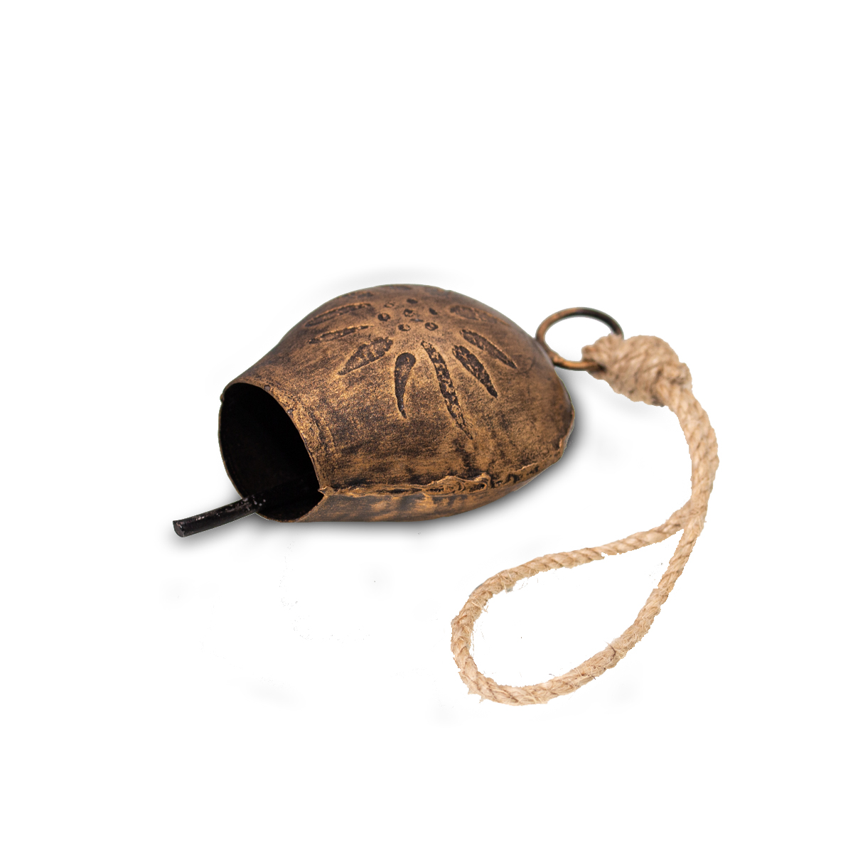 Kuhglocke in Messingoptik, klein, Dekoration