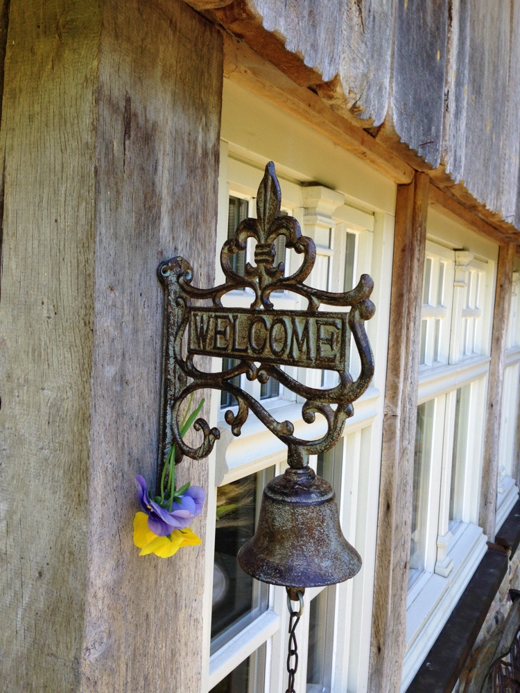 Wandglocke mit Welcome, Gartentor Dekoration, Glocke fürs Gartenhaus Türglocke