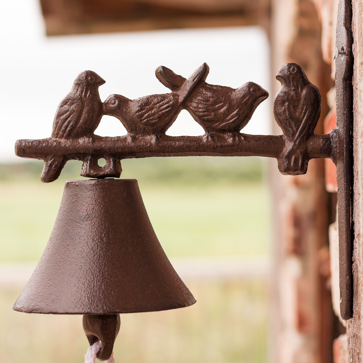 Glocke für Landhaus, Türglöckchen mit Vögelchen, Gartenglocke mit Vögel