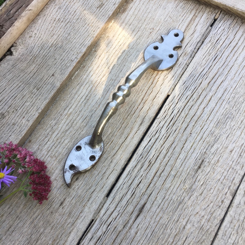 Stossgriff Tür Schmiede Eisen - Türgriffe Antik Türbeschläge Rustikal Eisengriff