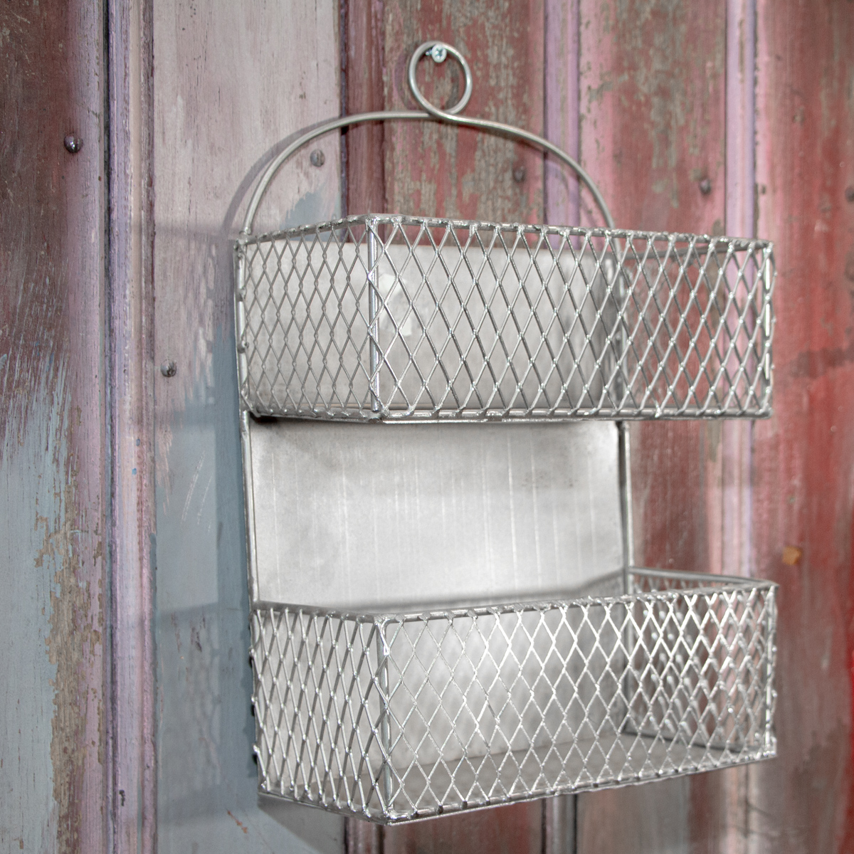 Badregal, Eisen,  Regal f. Einrichtung Bad, Wandregal mit 2 Ablagen