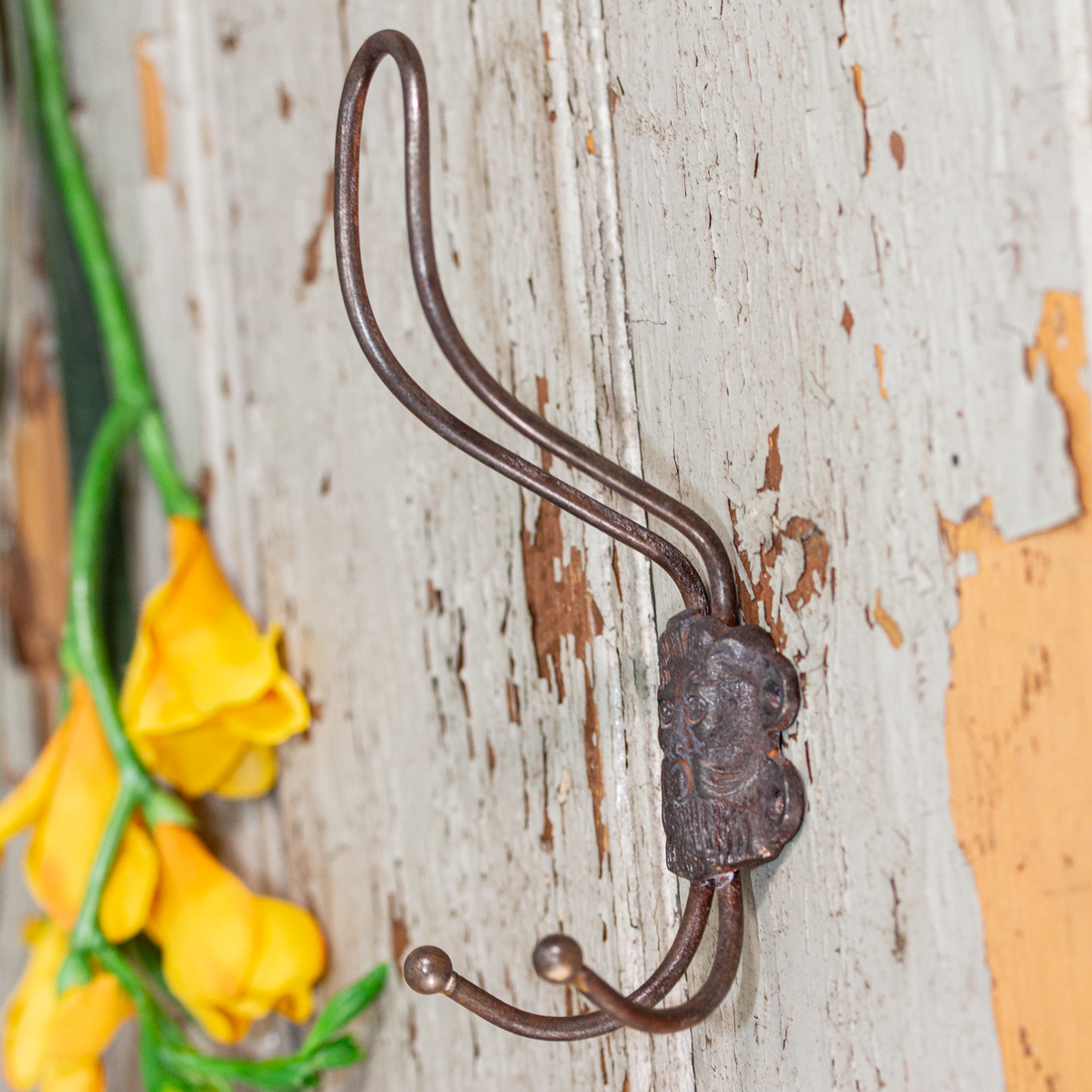 Antike Kleiderhaken, Zeusmotiv, Garderobe, Löwe, Haken