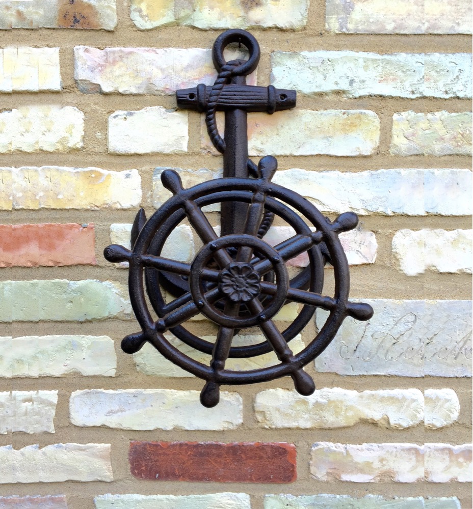 Gartenschlauch Halter mit Anker, Nordsee Dekoration Ostsee Schlauchhalter Nautik