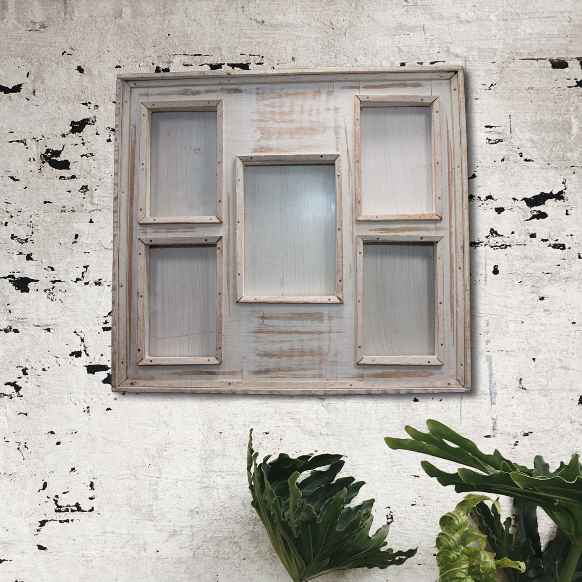 Bilderrahmen, für 5 Bilder, Beige, 9x14 | Holz, beige | H 40,0 x B 43,5 cm