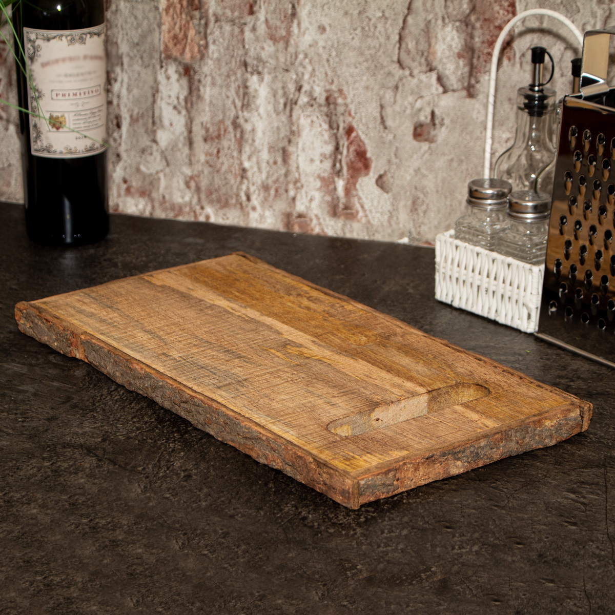 Rustikales Holzbrett für Präsentation Dekoration - 41,0x21,0 cm