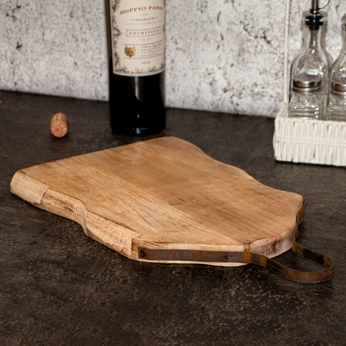 Holzbrett, dekoratives Schneidebrett, Präsentation, Dekoration - 41x24 cm