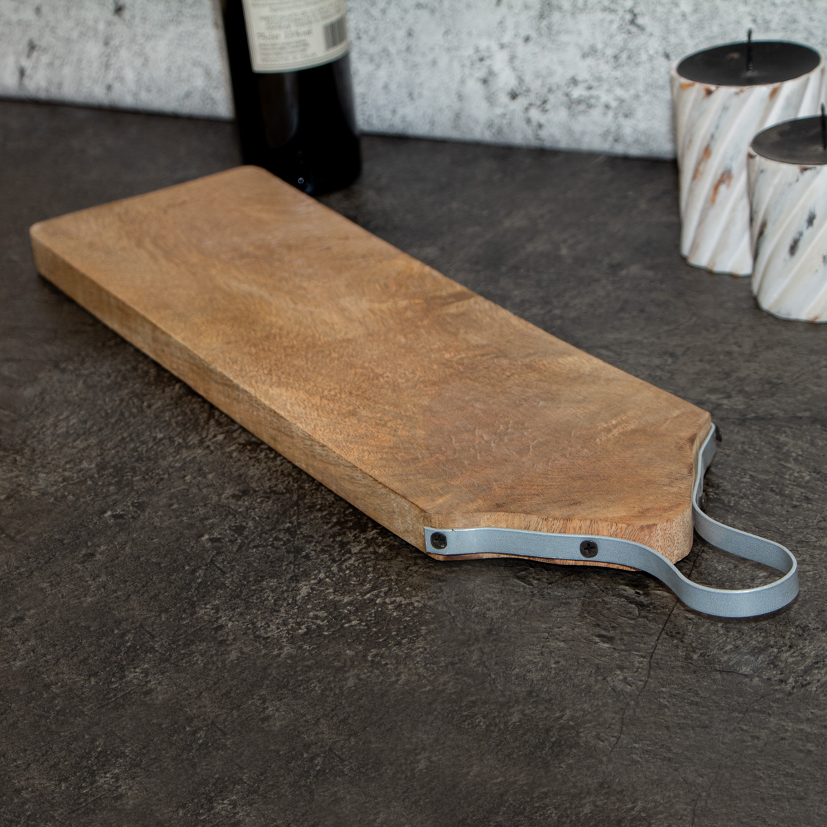 Holzbrett Käsebrett Schneidbrett Wurst Küchenbretter Frühstück - 61,0x15,5 cm