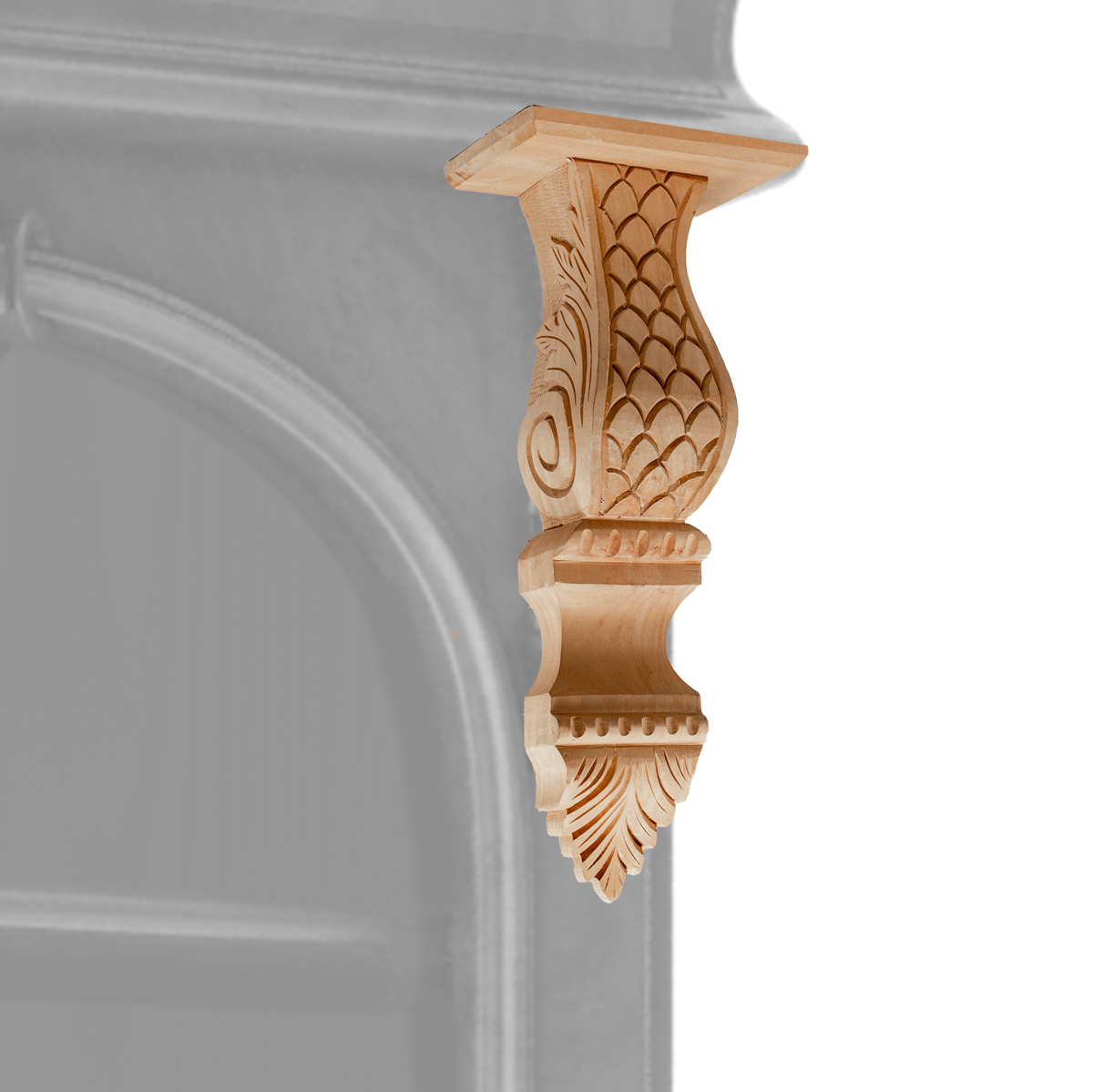 Ornament ,Schrankdeko, Dekoration |Holz, beige | H44,5xB18,0cm