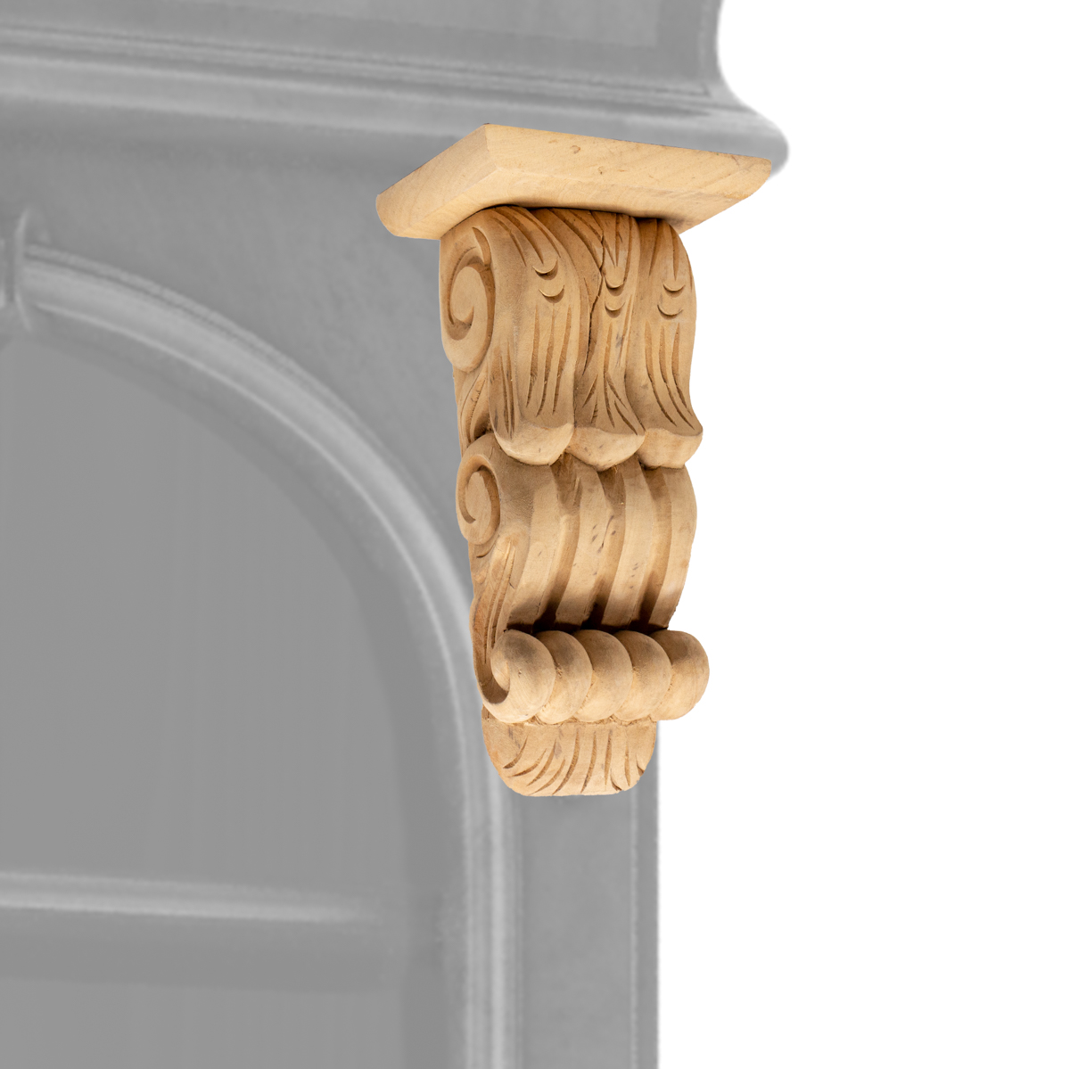 Ornament ,Schrankdeko, Dekoration |Holz, beige | H23,0xB12,5cm