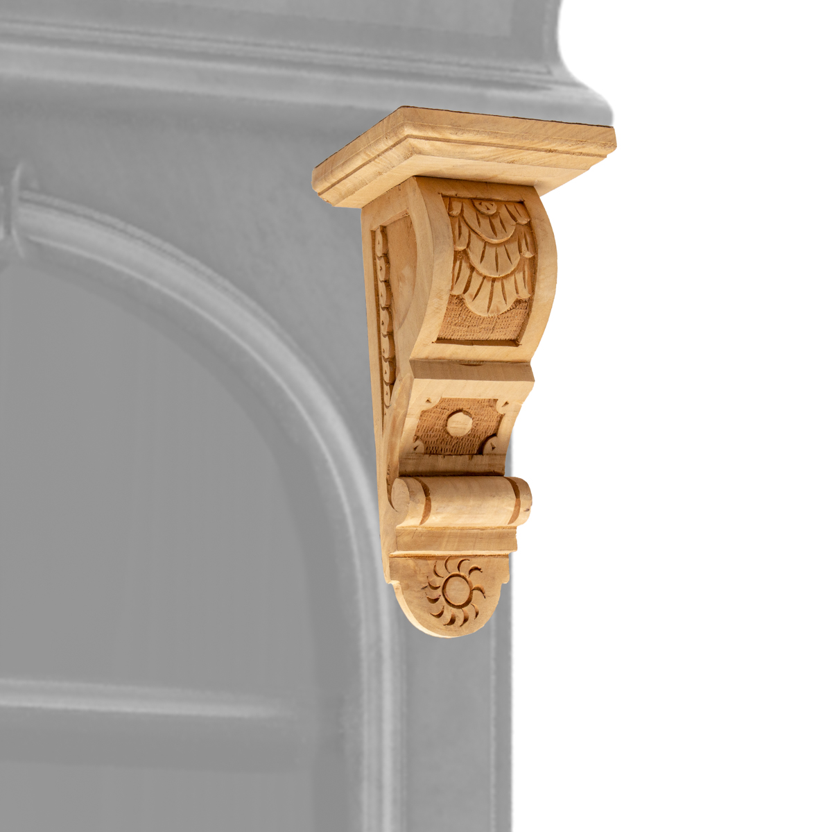 Ornament ,Schrankdeko, Dekoration |Holz, beige | H27,5xB13,6cm