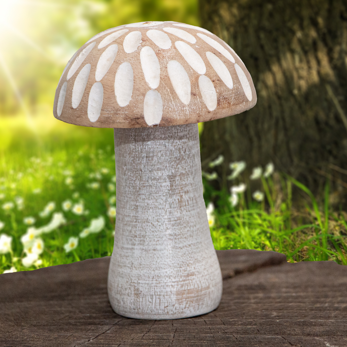 Holzfigur, Pilz, Klein, Planze, Pilzfiguren, Dekoration