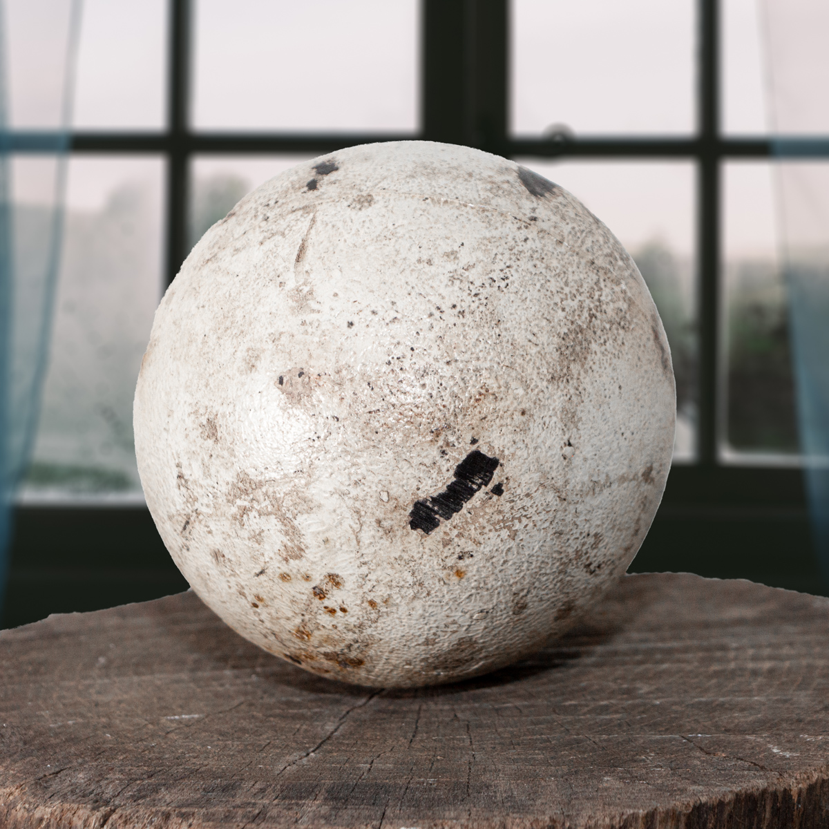 Dekokugel, Holz, Dekoration, Groß, Massiv, Chabby Chic