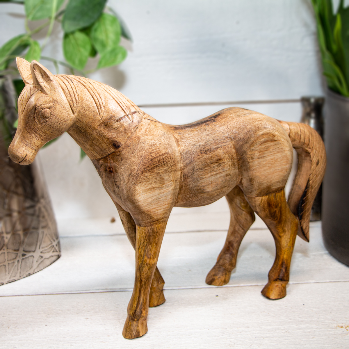Holzfigur, Pferd, Groß