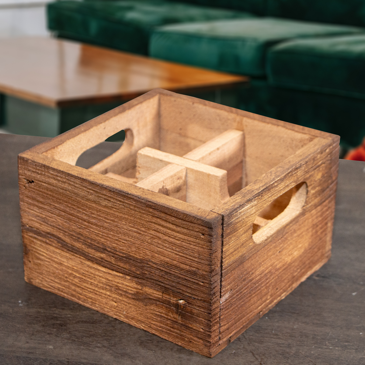 Holztablett als Dekoration, Klein, Quadratisch, Flach, für Essig & Öl