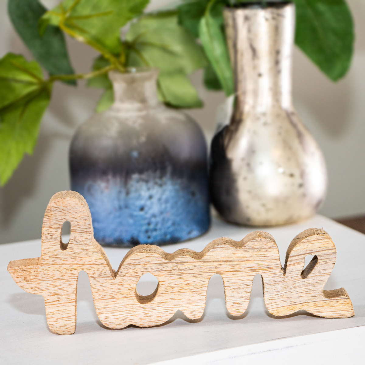 Holzdeko, 'Home', Braun, Dekoration