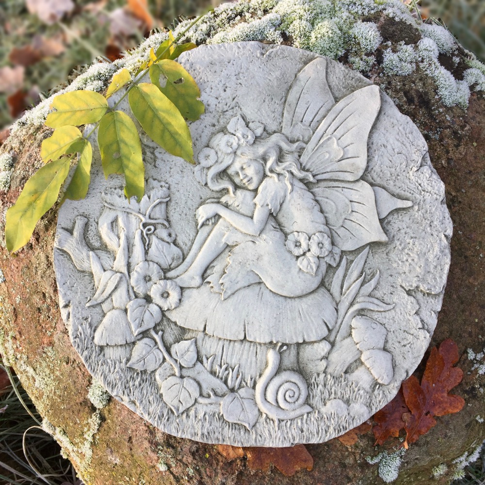 Mauerdekoration Feen und Elfen Relief - Elfe als Schmetterling Dekoration Elfe