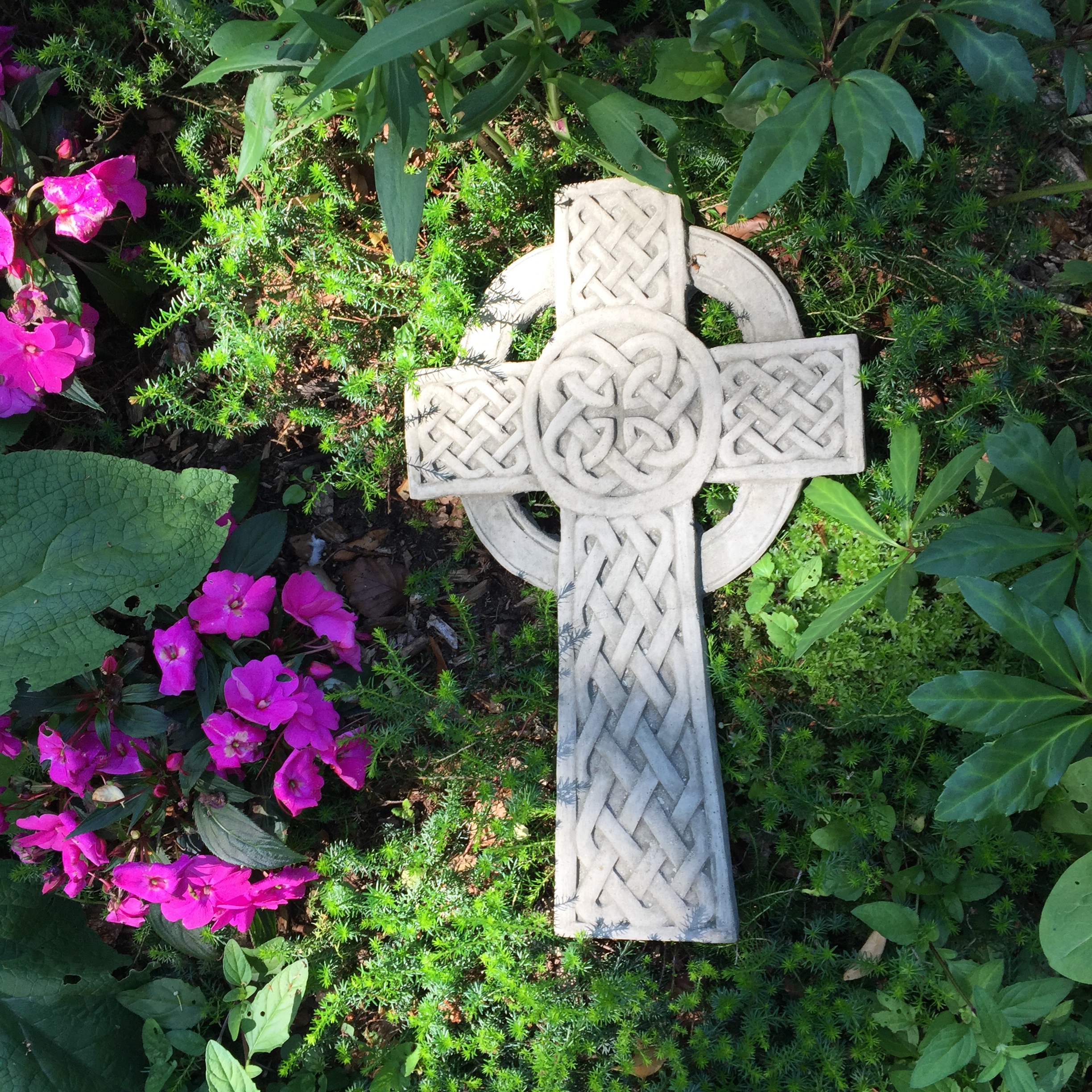 Steinkreuz Antik Dekoration Mittelalterlich - Keltisches Kreuz - Grab Schmuck