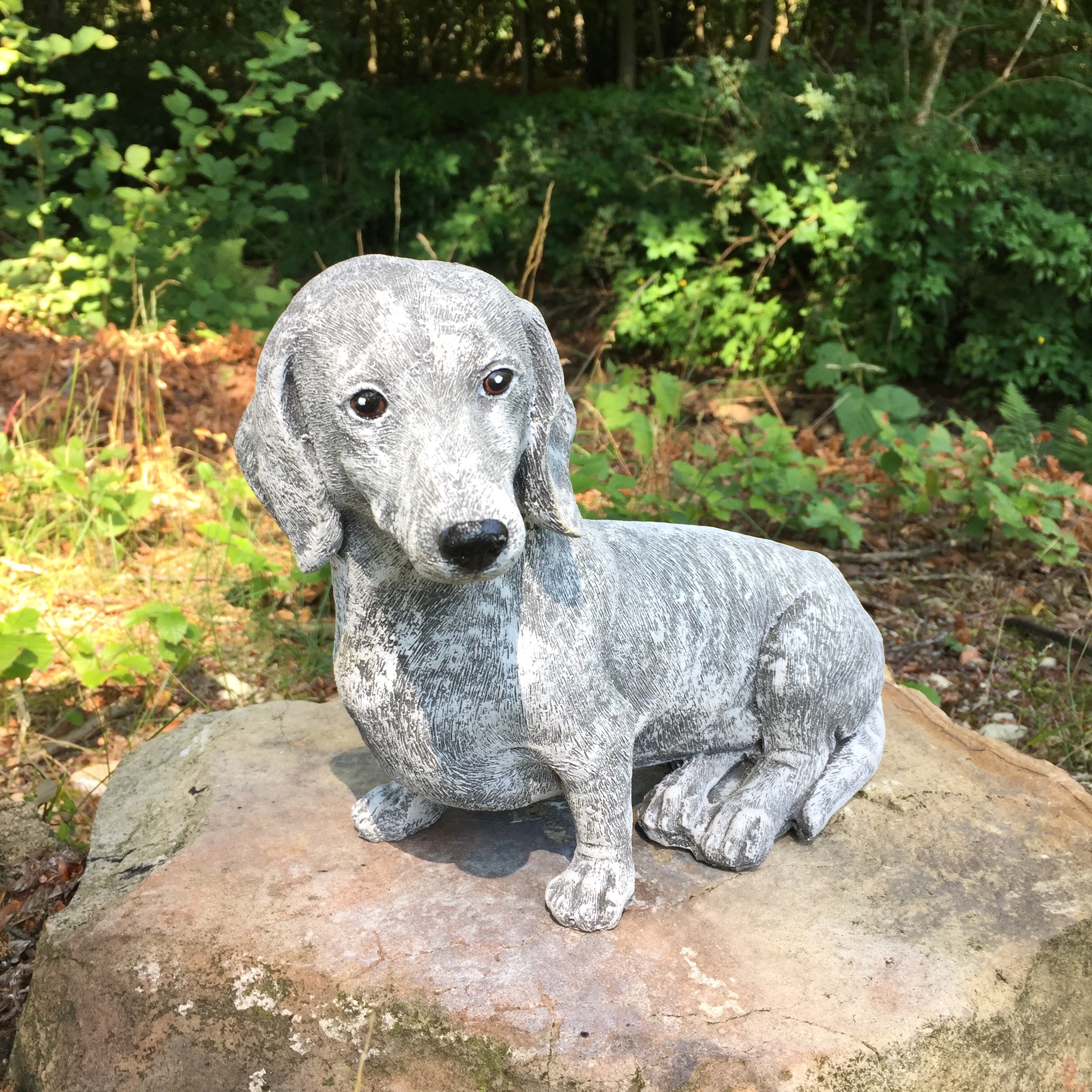 Dekoration Tierfigur Hund Teckel Figuren Hundefiguren - Dackel Steinfiguren