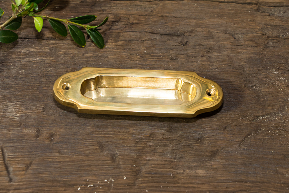 Griffmuschel Messing glänzend, Muschel Griff Schiebetür, Tür-Zubehör