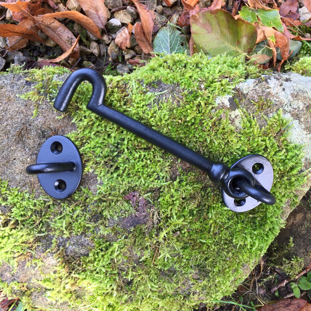 Sturmhaken Fenster Feststeller WC Tür Blendladen Verschluss Kajütenhaken 15 cm