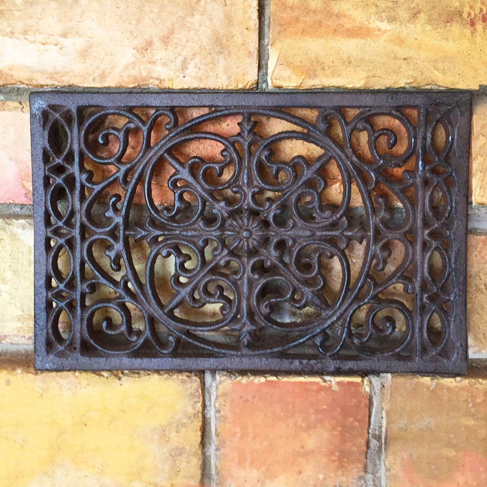 Gitter Kachelofen Gründerzeit Luftgitter Kamin Warmluftgitter Ofen Kamingitter