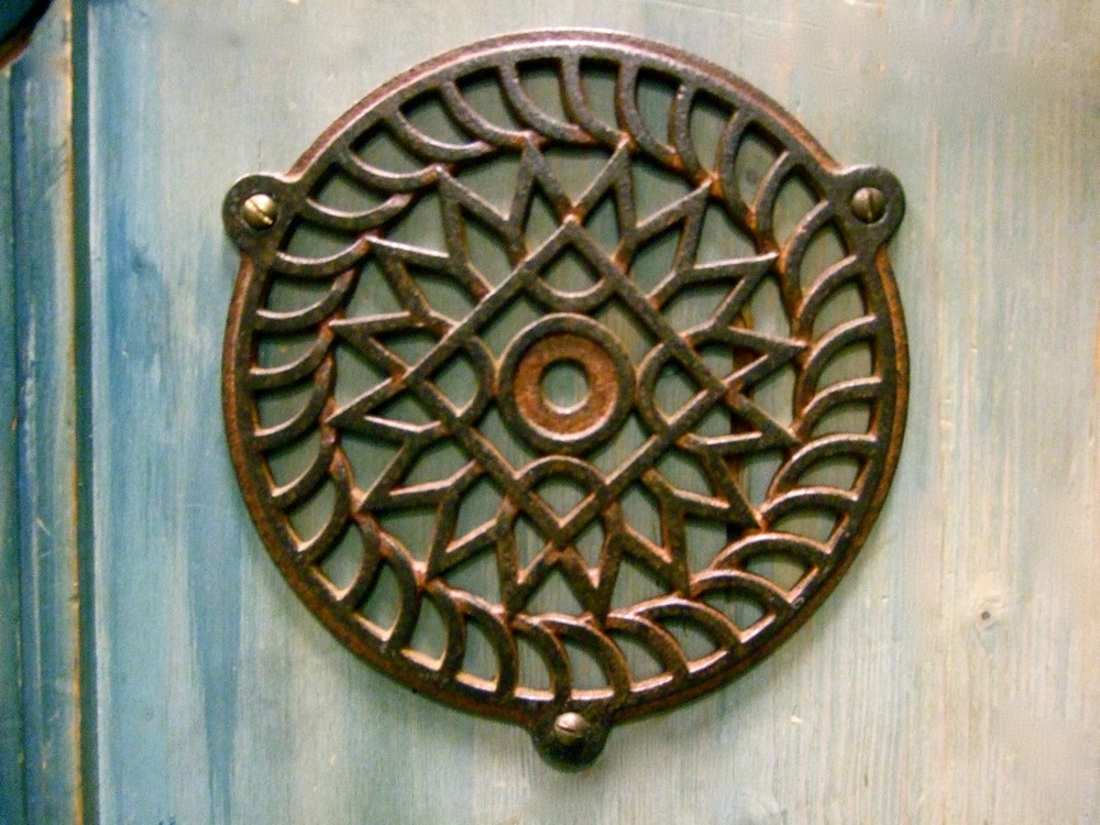 Kamin Lüftungsgitter, Warmluftgitter für Kamine rund (13 cm)