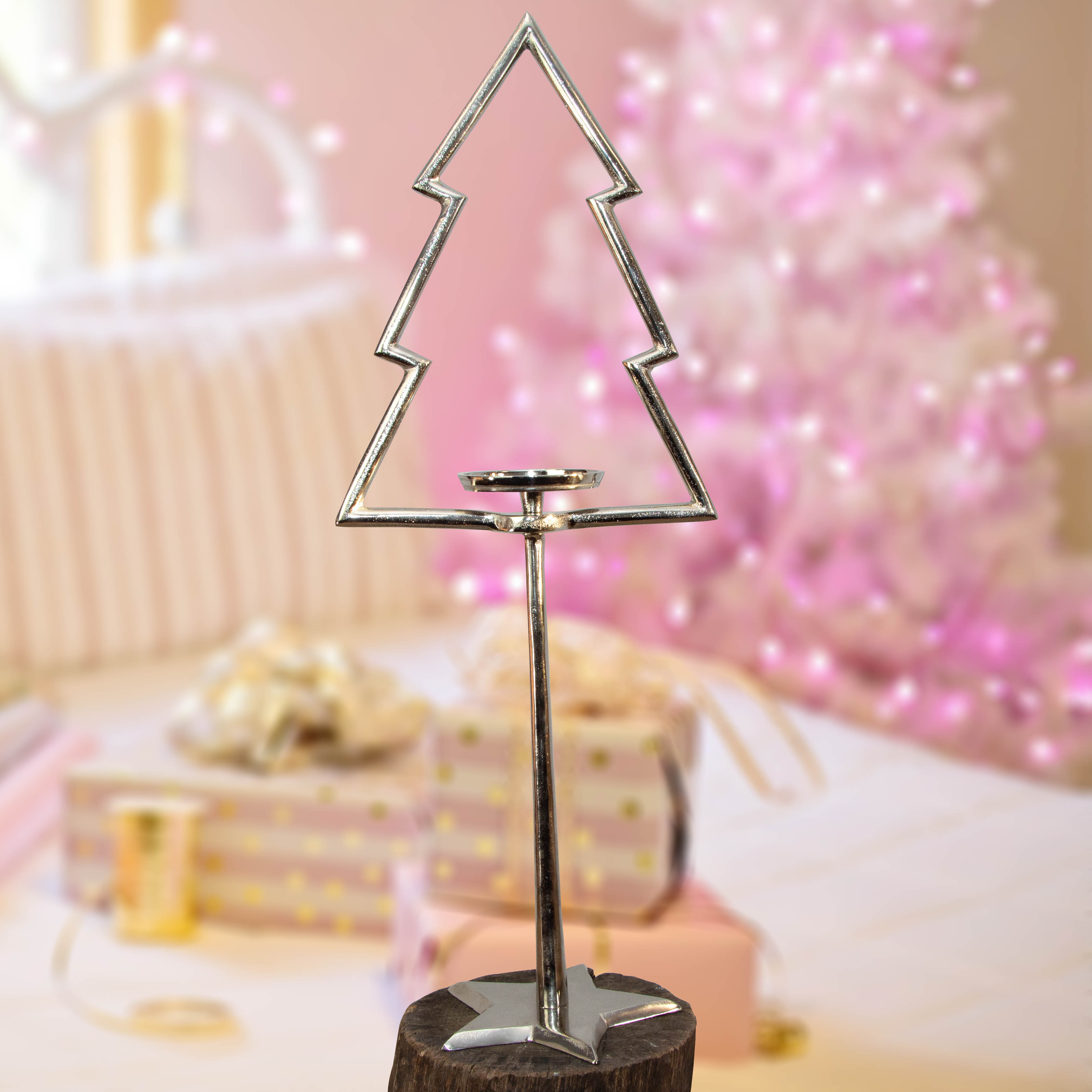 Aluminium Kerzenhalter, Weihnachtsbaum, groß, Weihnachten