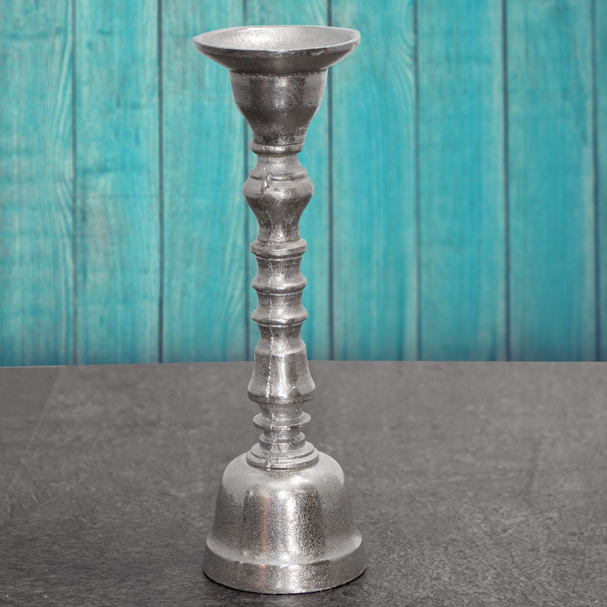 Kerzenhalter, Aluminium, Destroyed, Dekoration, H.25cm