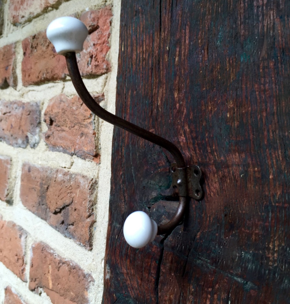 Porzellan-Knopf-Kleiderhaken, antiker Stil, Wandhaken für Flurgarderobe, Keramik