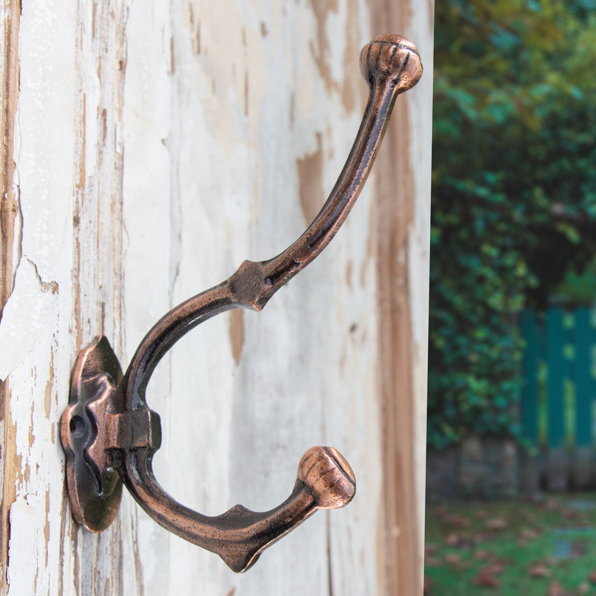 Kleiderhaken, Groß, verziert | Eisen, rot(kupferfarbend) | H 19,0 x B 4,0 cm