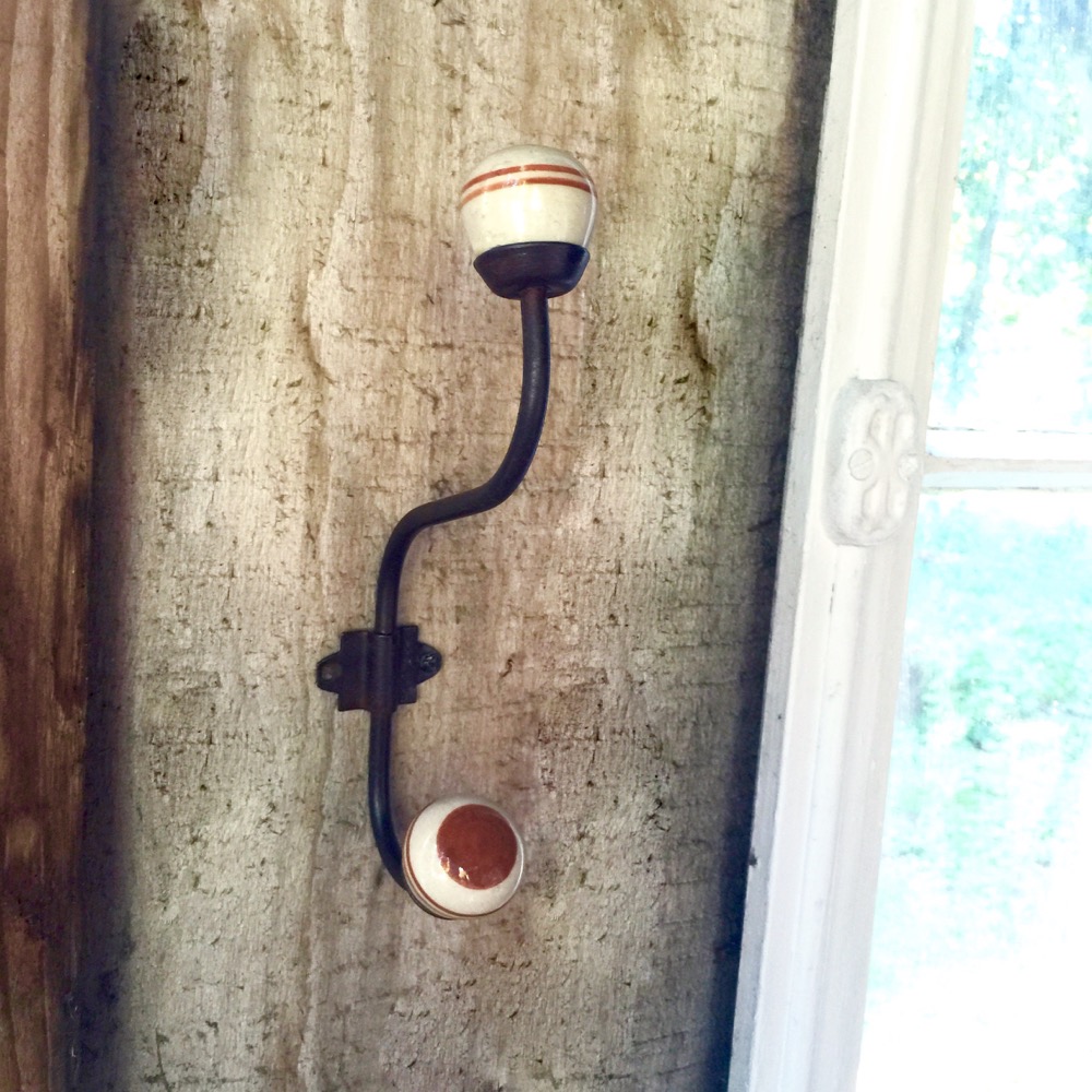 Haken für Kleidung + Handtücher, Kleiderhaken mit Porzellan Kugel für Garderobe