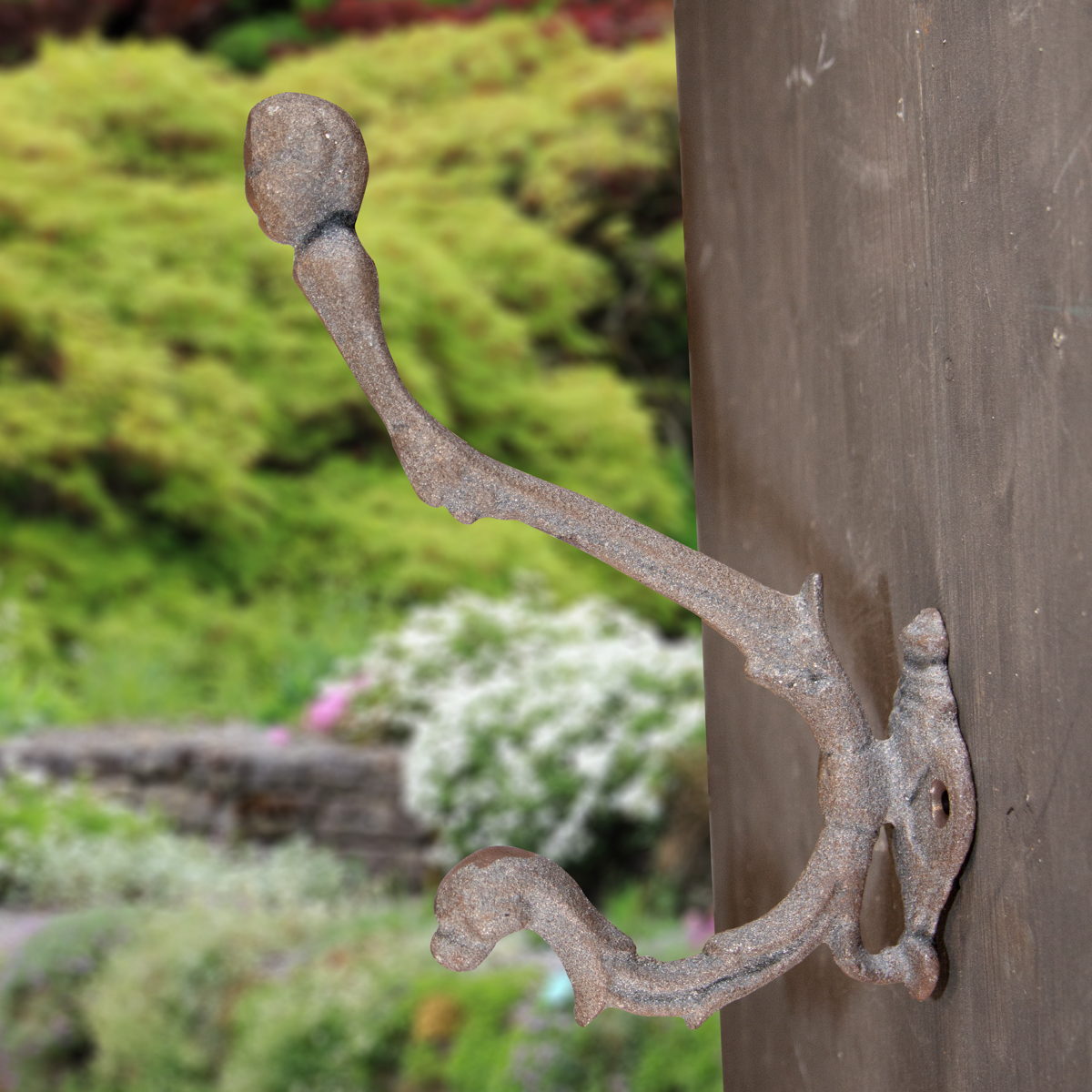 Kleiderhaken, Groß, Gusseisen, Rostig