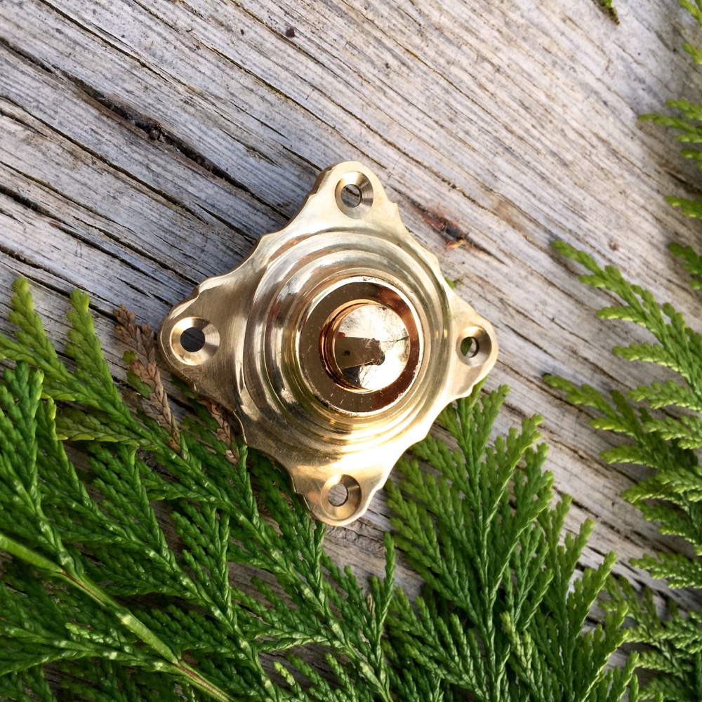 Messing Türklingel - Klingelknopf Haustür Klingel, wie antik für Gründerzeit-Tür