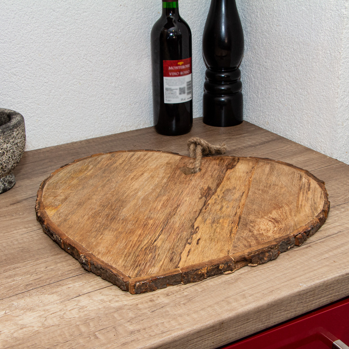 Holzbrett, Dekoration, Herzform | Holz, Braun | H 1,8 x B 42,0 cm